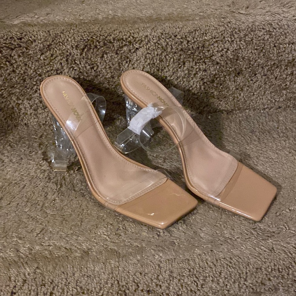 Clear Open Toe Heels